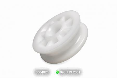 REPUESTOS MOTORES: POLEAS O PUNTA DE RIEL: CONTROL TOTAL :  >POLEA DE NYLON MIXTA