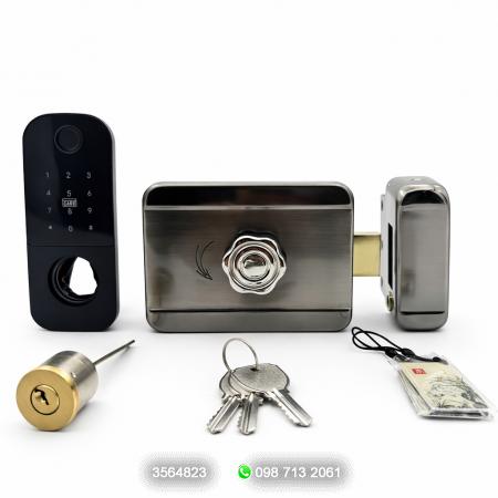 ACCESORIOS MOTORES: CERRADURAS: CONTROL TOTAL :  >CERRADURA ELECTRICA CON LECTOR DE HUELLA 