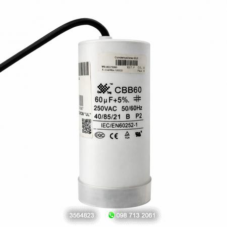 REPUESTOS MOTORES: CONSUMIBLES: CONDENSADORES :  >CONDENSADOR DE 60uf 